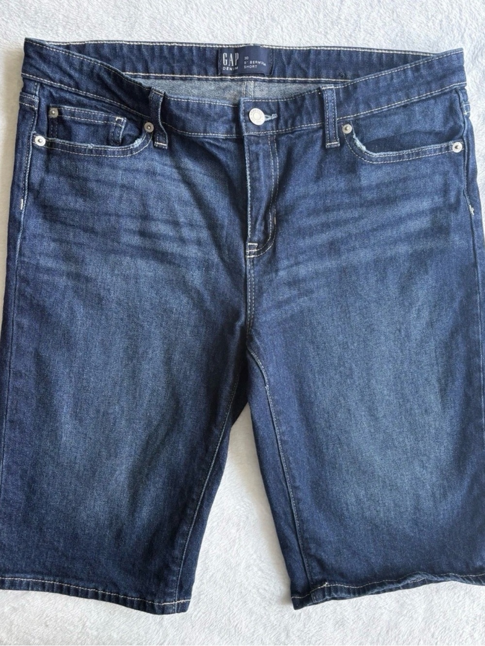 GAP Women’s Dark Blue Denim Bermuda Shorts